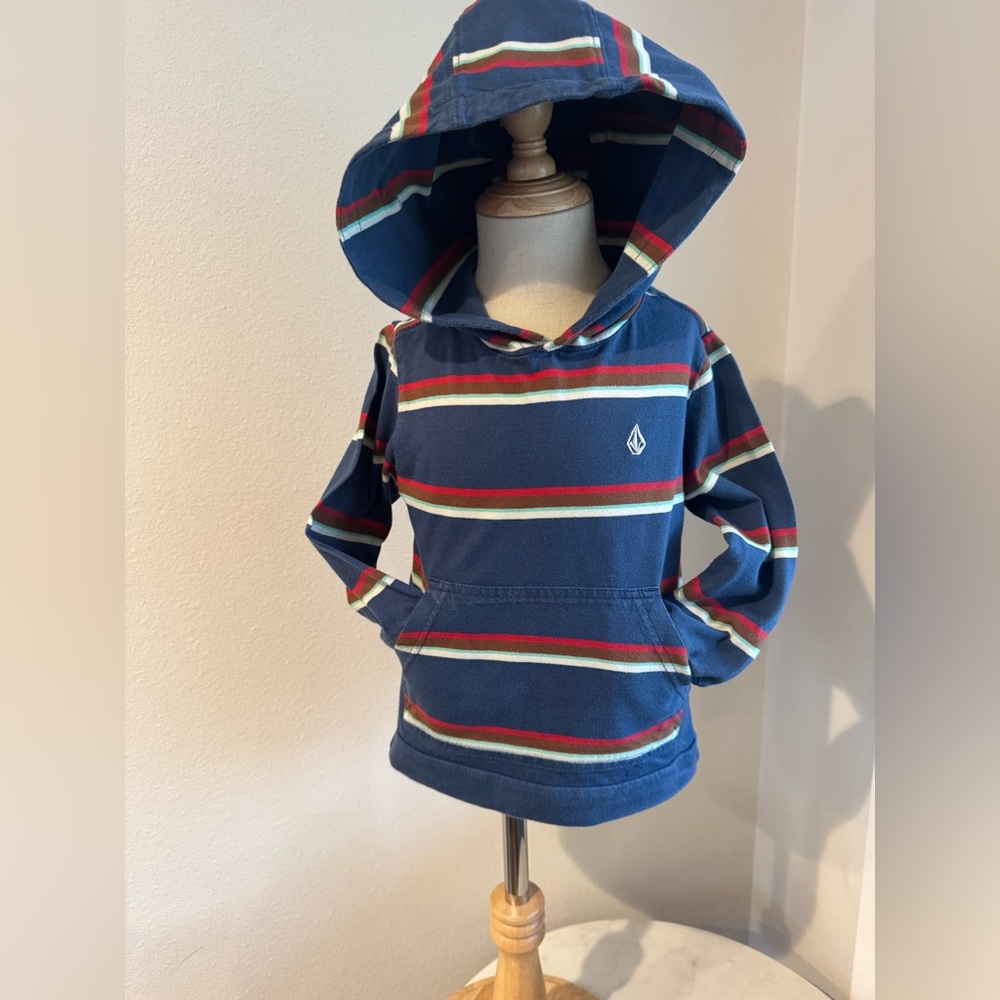 Volcom 2T blue striped long sleeve T-shirt